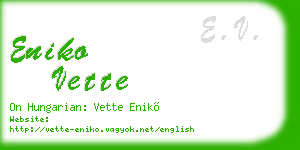 eniko vette business card